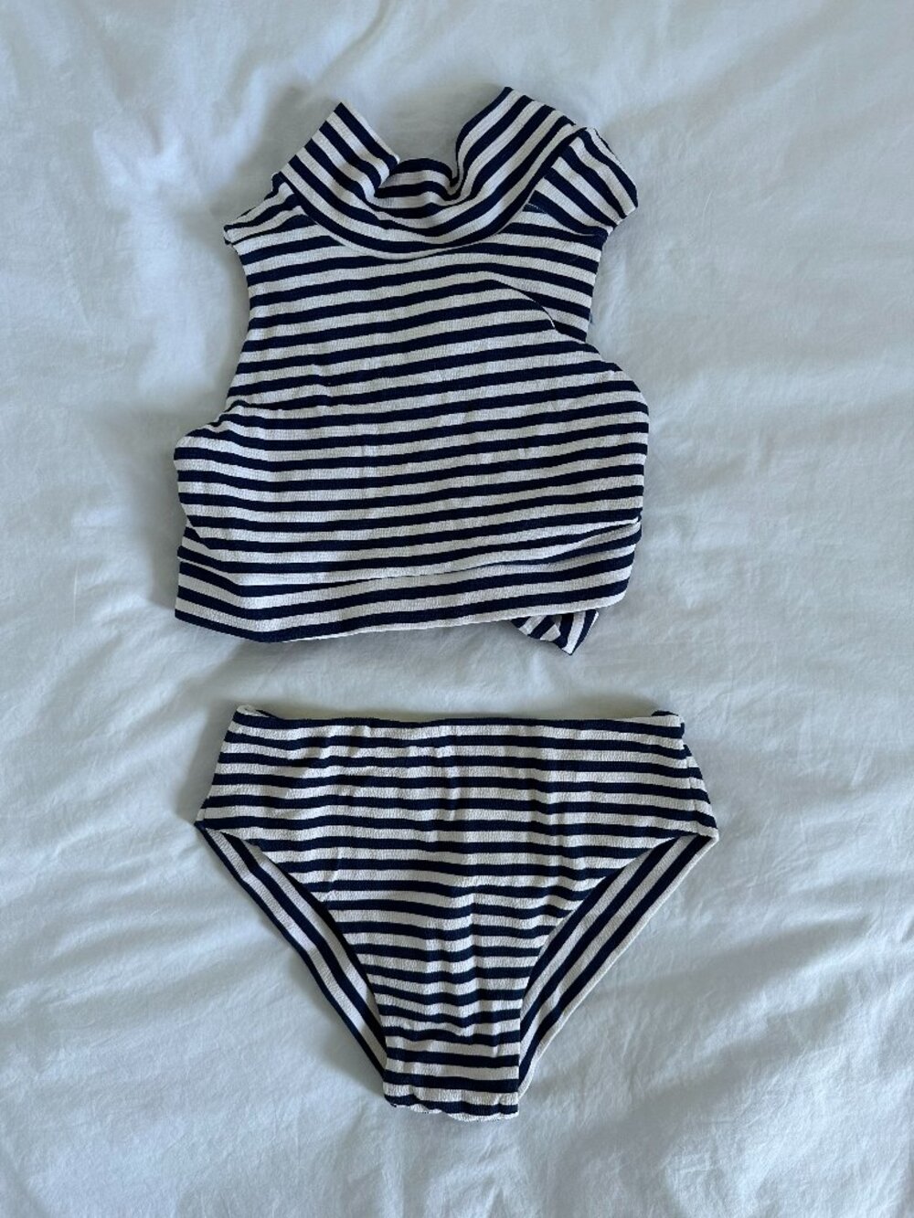 Secret island swimwear stripe bikini set